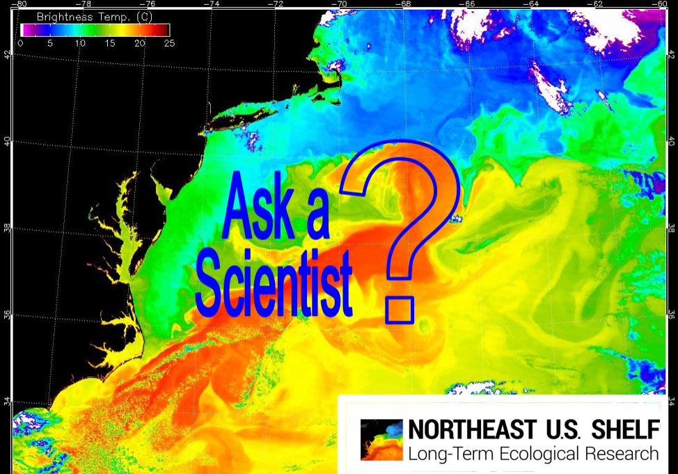 Ask a Scientist question overlaid on satellite image